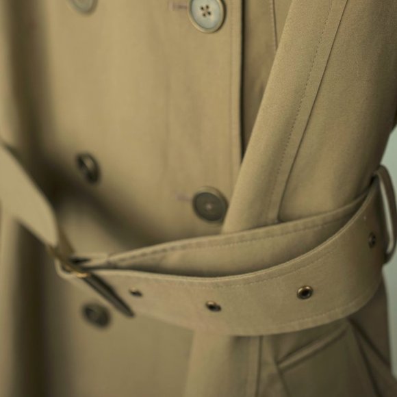 Rebecca Minkoff Runway Jacquelyn Khaki Fox Fur-Trim Trench Coat - Picture 6 of 8